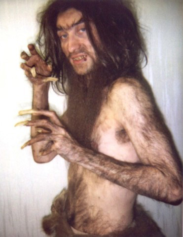 Hermit with nails, teeth and hair